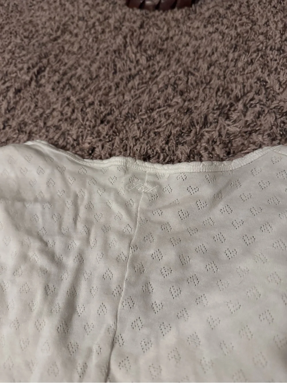 Victoria's Secret White Long-Sleeve Romper Pajama